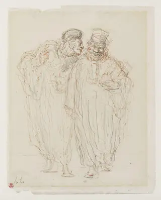 Une confidence (deux avocats), by Honoré Daumier, 1865