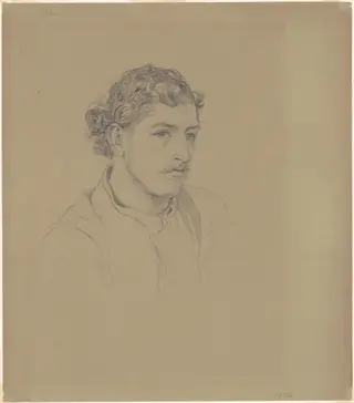 Man with Curly Hair, by John Singer Sargent, graphite, 1872