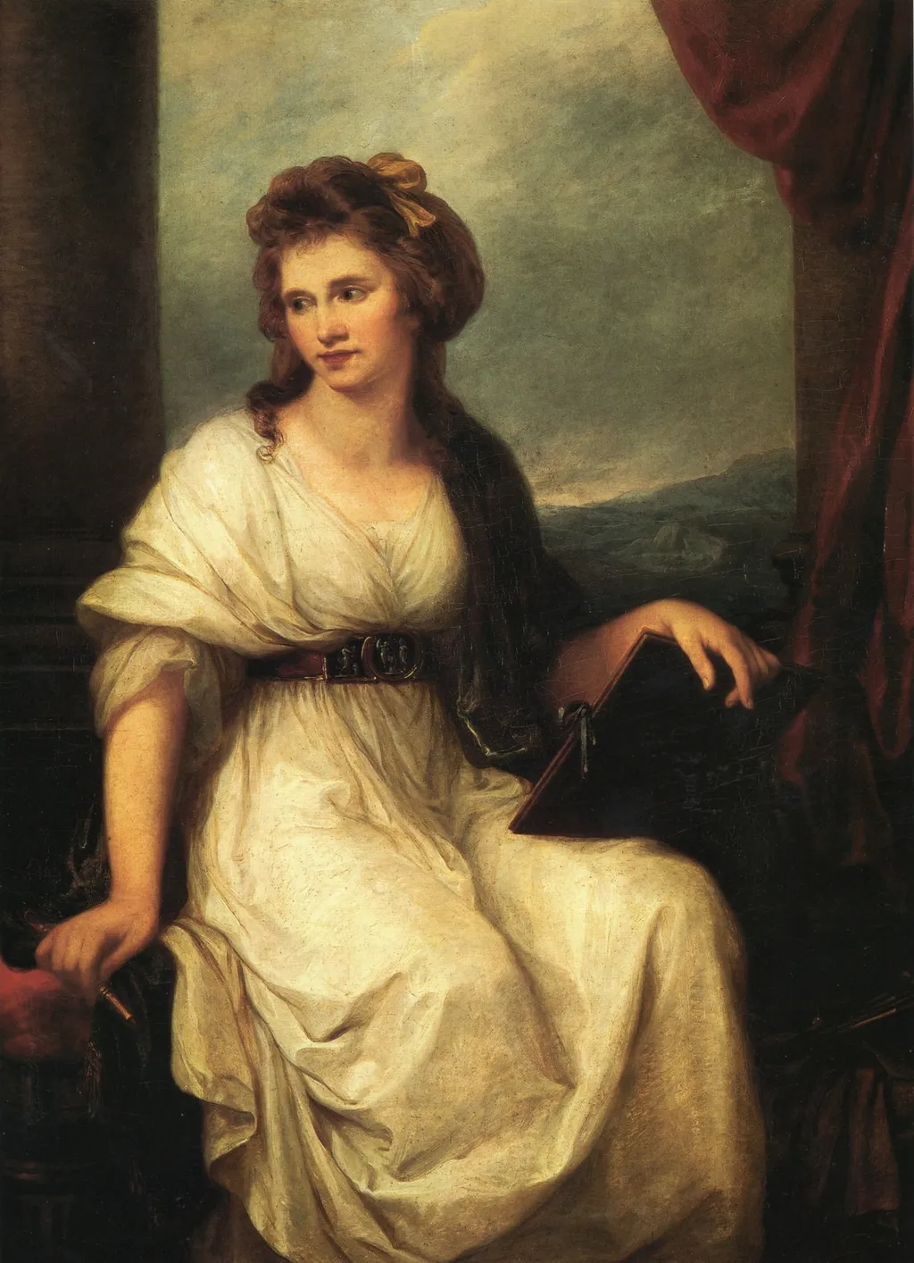 Self-portrait of Angelica Kauffman, by Angelica Kauffmann, oil, 1794