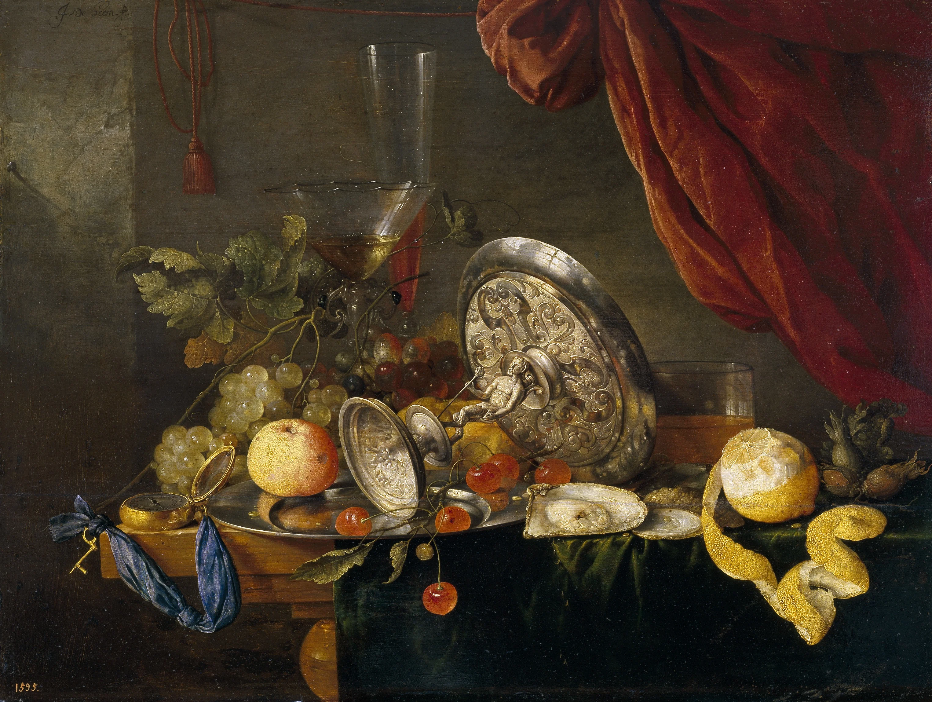 Still Life on a Wooden Table (Mesa), detail