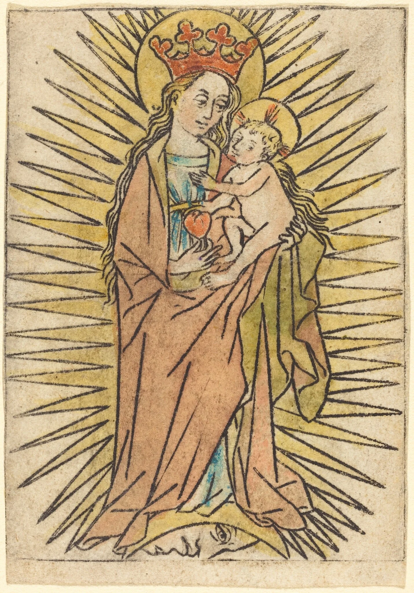 The Madonna and Child with a Pear, detail