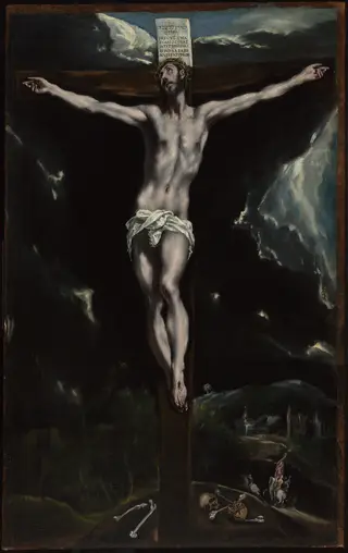 Christ on the Cross, by El Greco, oil, 1600