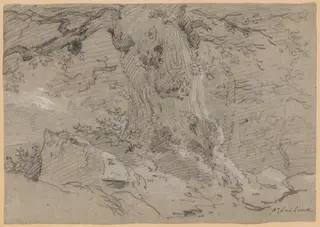Study of Old Tree Trunk, by Jean Antoine Linck, 1814