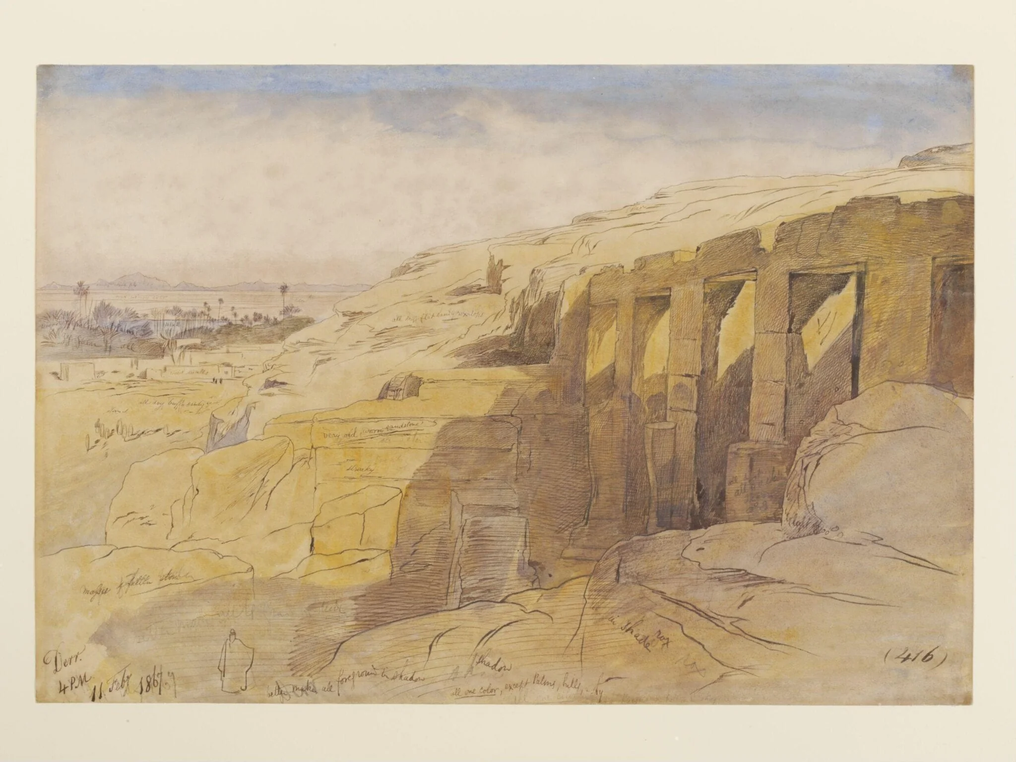 Temple at Derr, Nubia, Egypt, detail