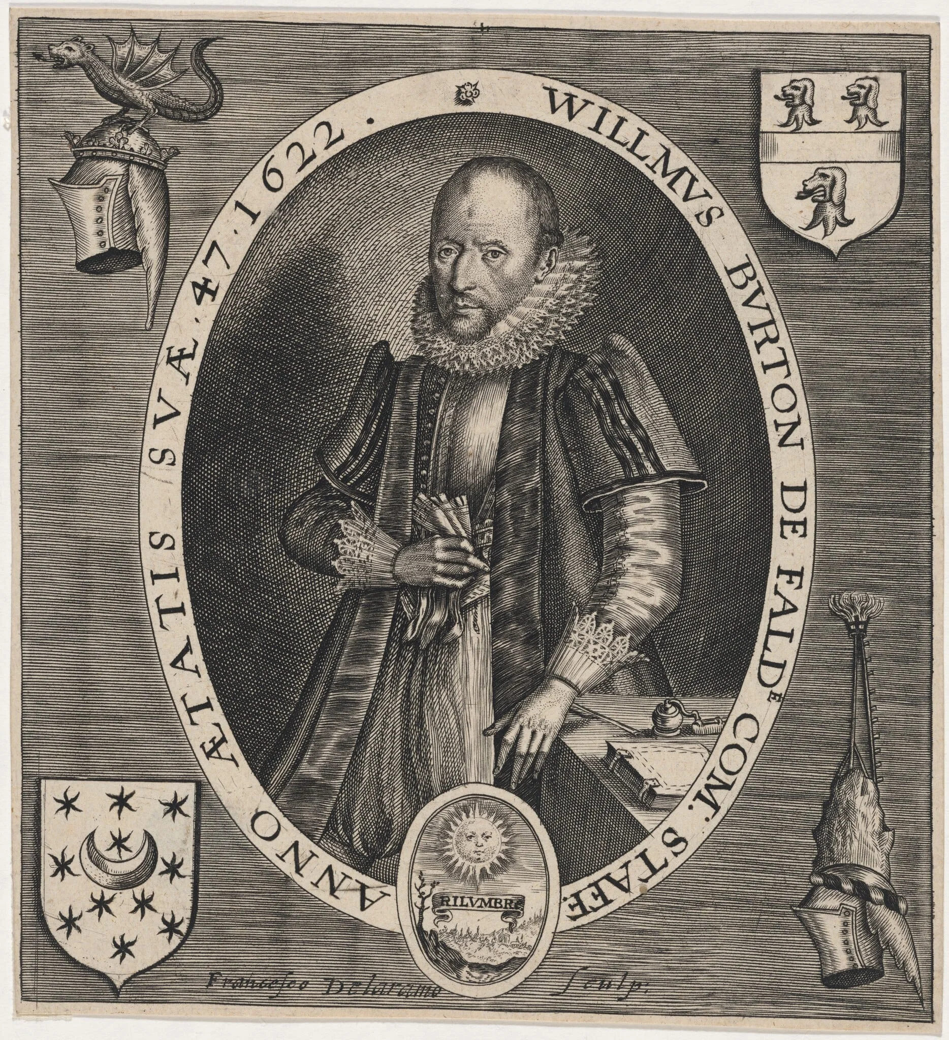 Willmus Burton de Falde (William Burton), detail