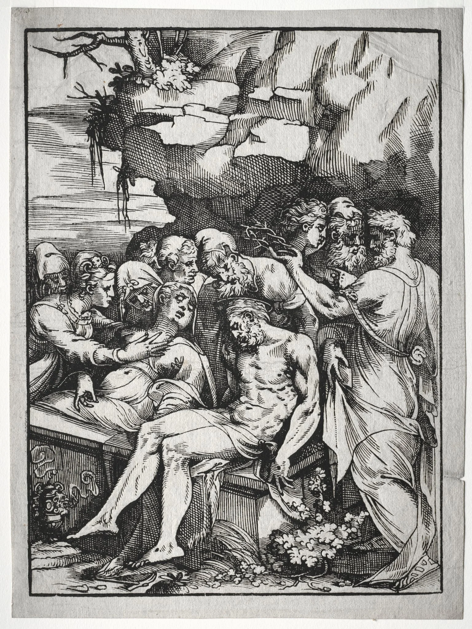 The Entombment, detail