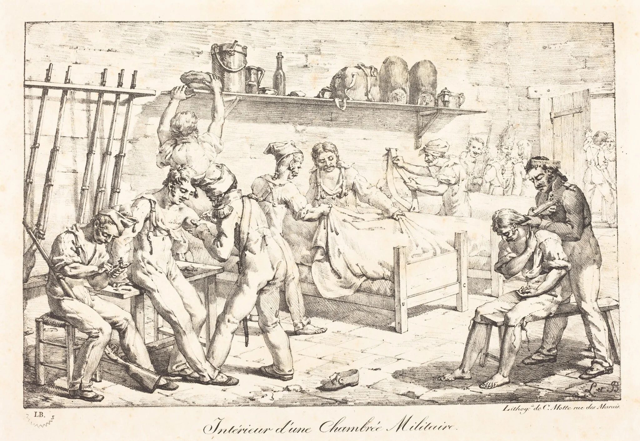 Interior of a Military Chamber, detail