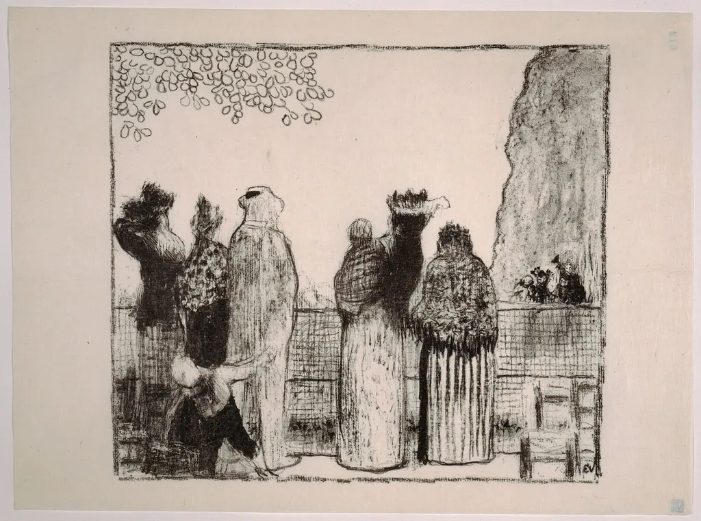 Les Tuileries, by Édouard Vuillard, ink, 1895