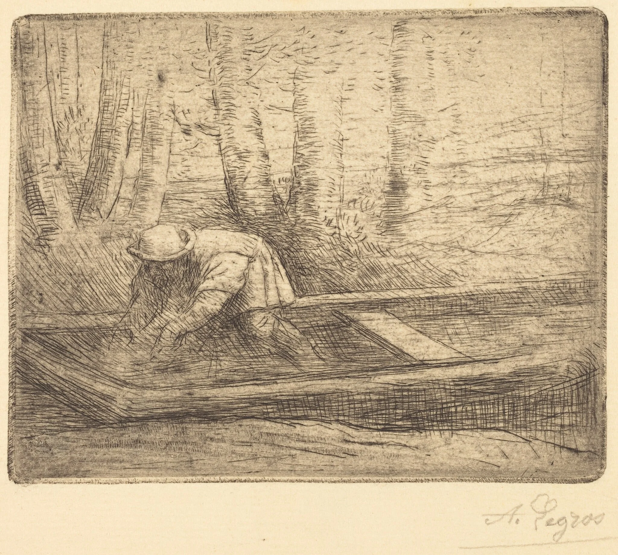 Man in Punt, detail