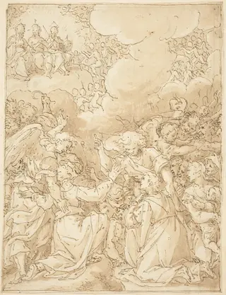 The Last Judgment, by Giovanni Battista della Rovere, ink, 1596
