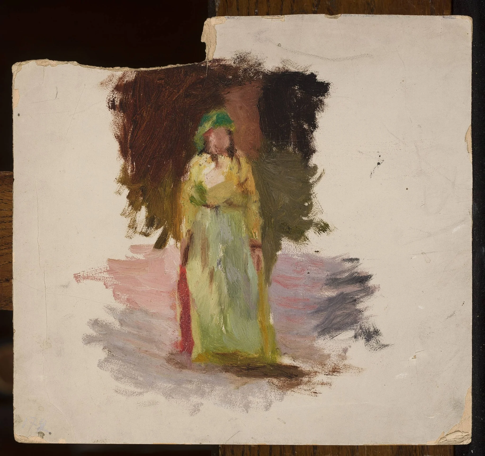 Sketch of a woman, detail