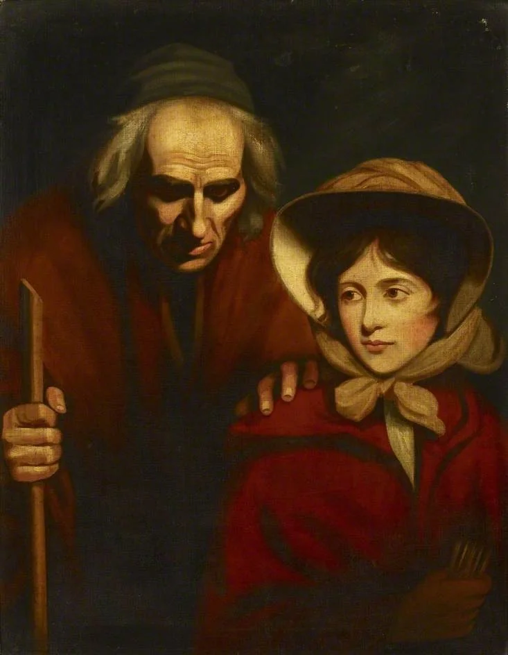 The blind Beggar of Bethnal Green and his Daughter, detail