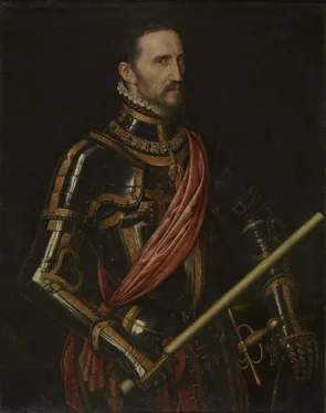 Portrait of Fernando Alvarez de Toledo, duke of Alva, detail