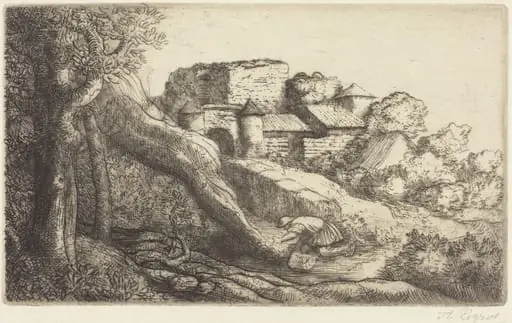 Little Burner of Grass (Le petit bruleur d'herbe), by Alphonse Legros, ink, 1874