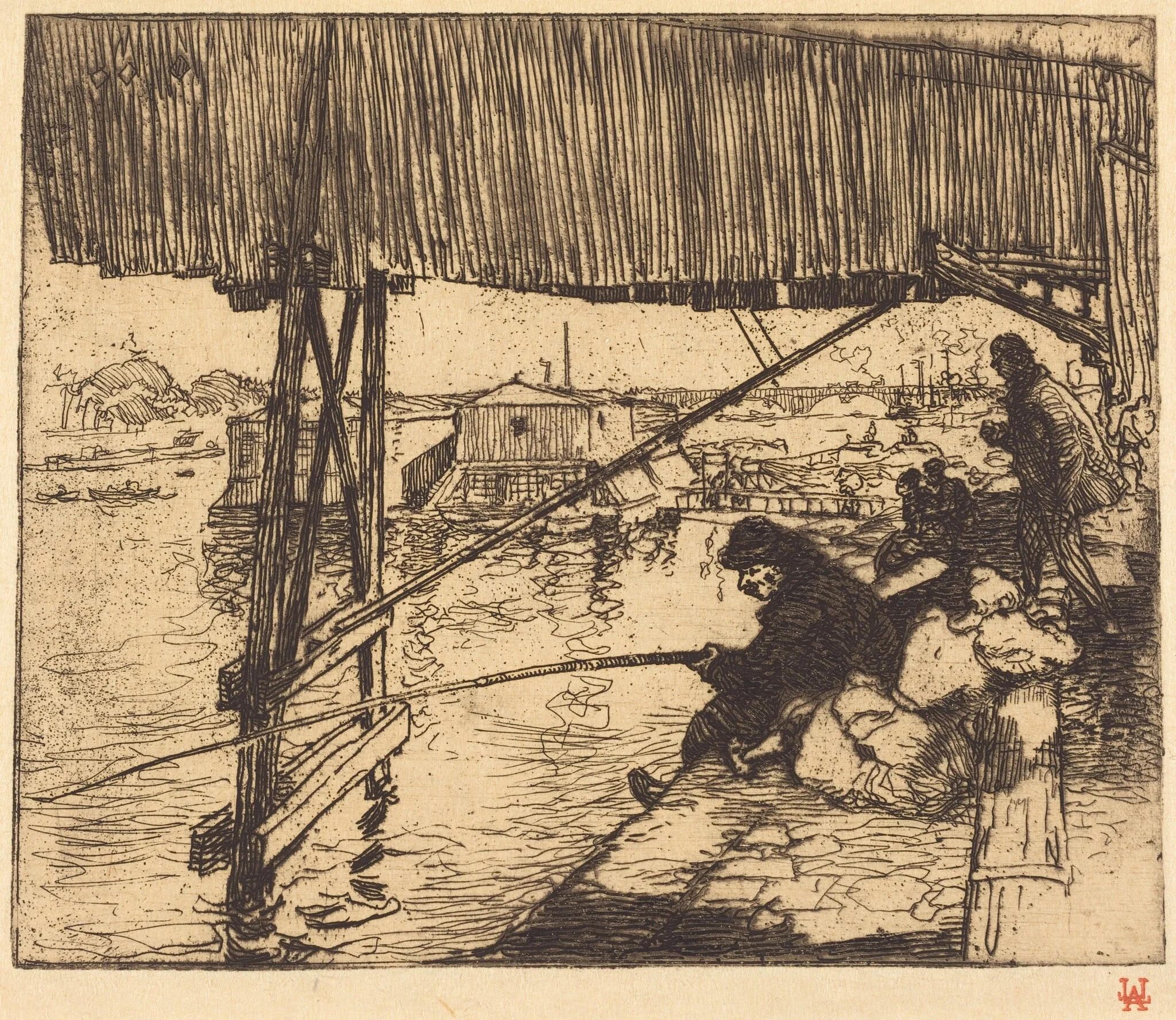 Under the Bridge of Bercy (Sous le pont de Bercy), detail