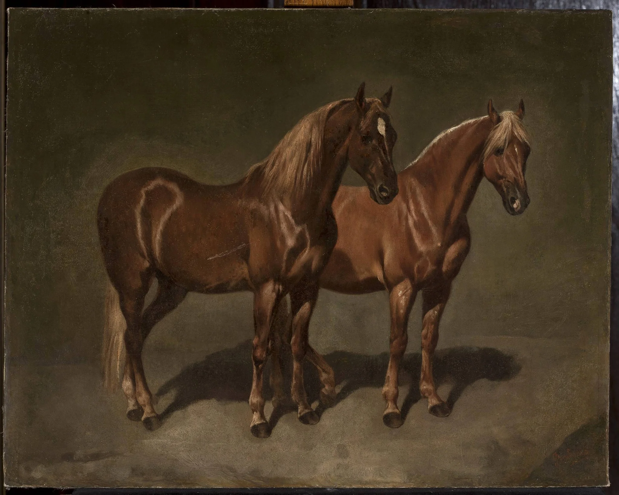 Two horses, detail