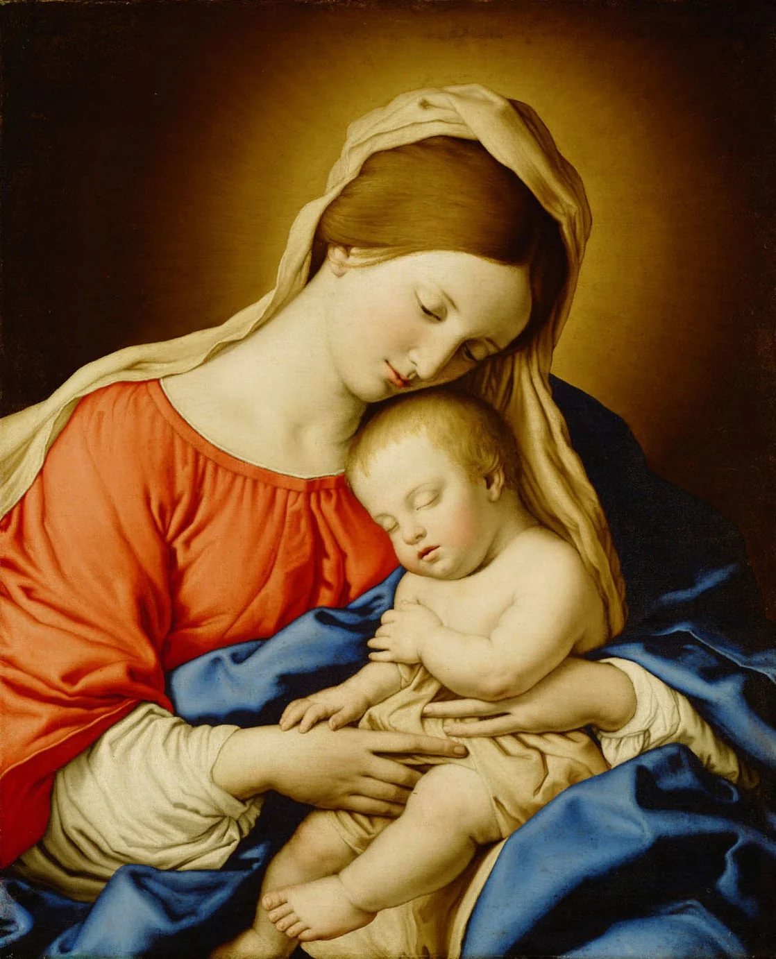 Maria mit Kind, detail