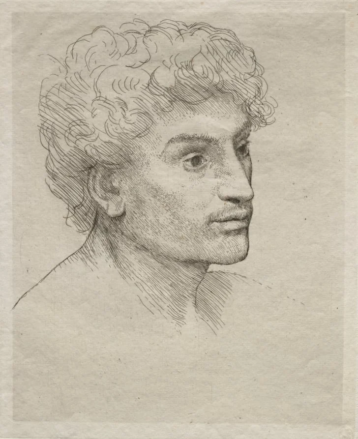Head of a Young Man, detail