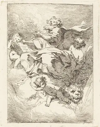 Saint Mark, by Jean Honoré Fragonard, ink, 1762