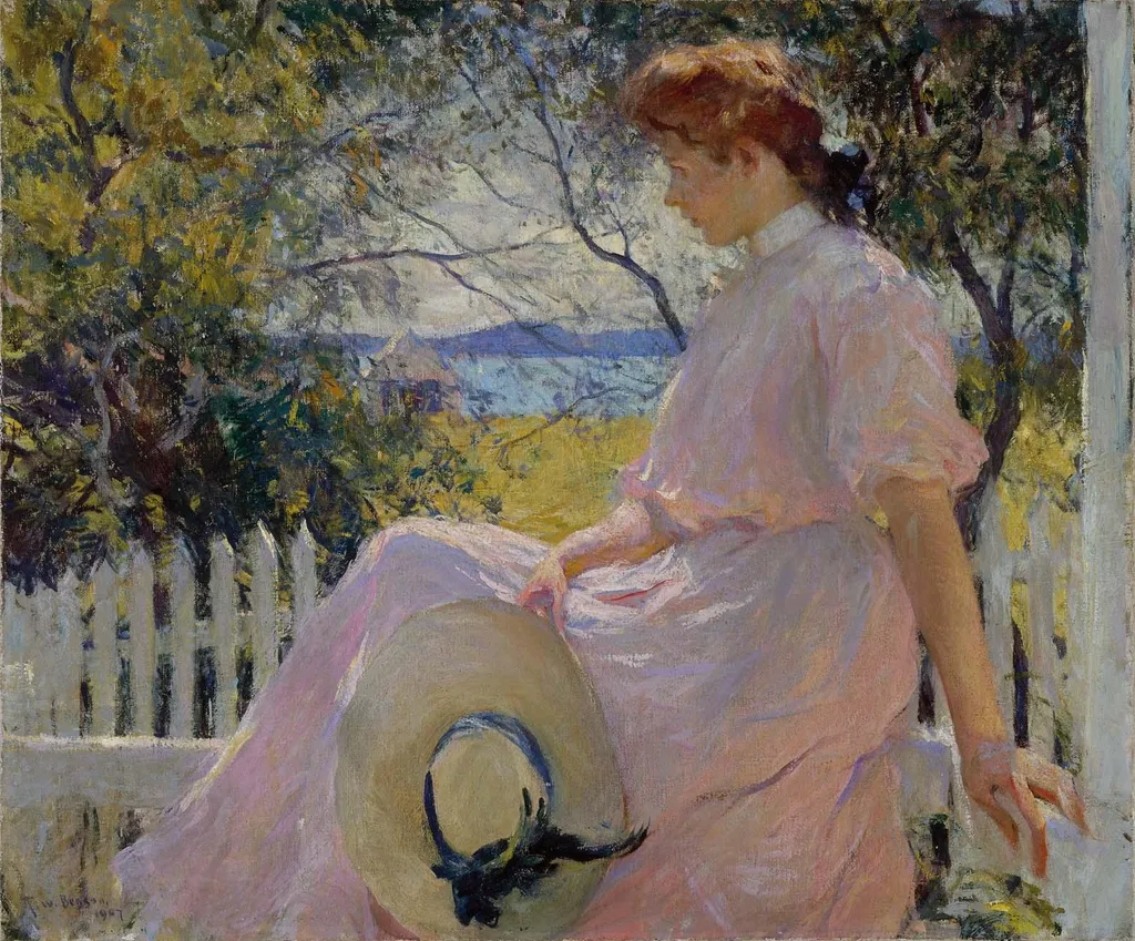 Eleanor, by Frank Weston Benson, oil, 1907