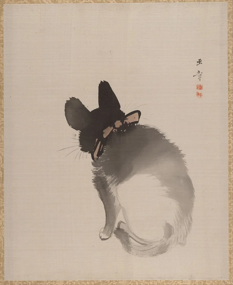 猫図|Cat Seen from Behind, detail