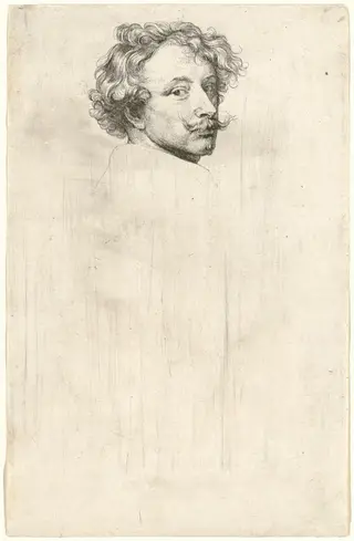 Self-Portrait, by Anthony van Dyck, ink, 1634