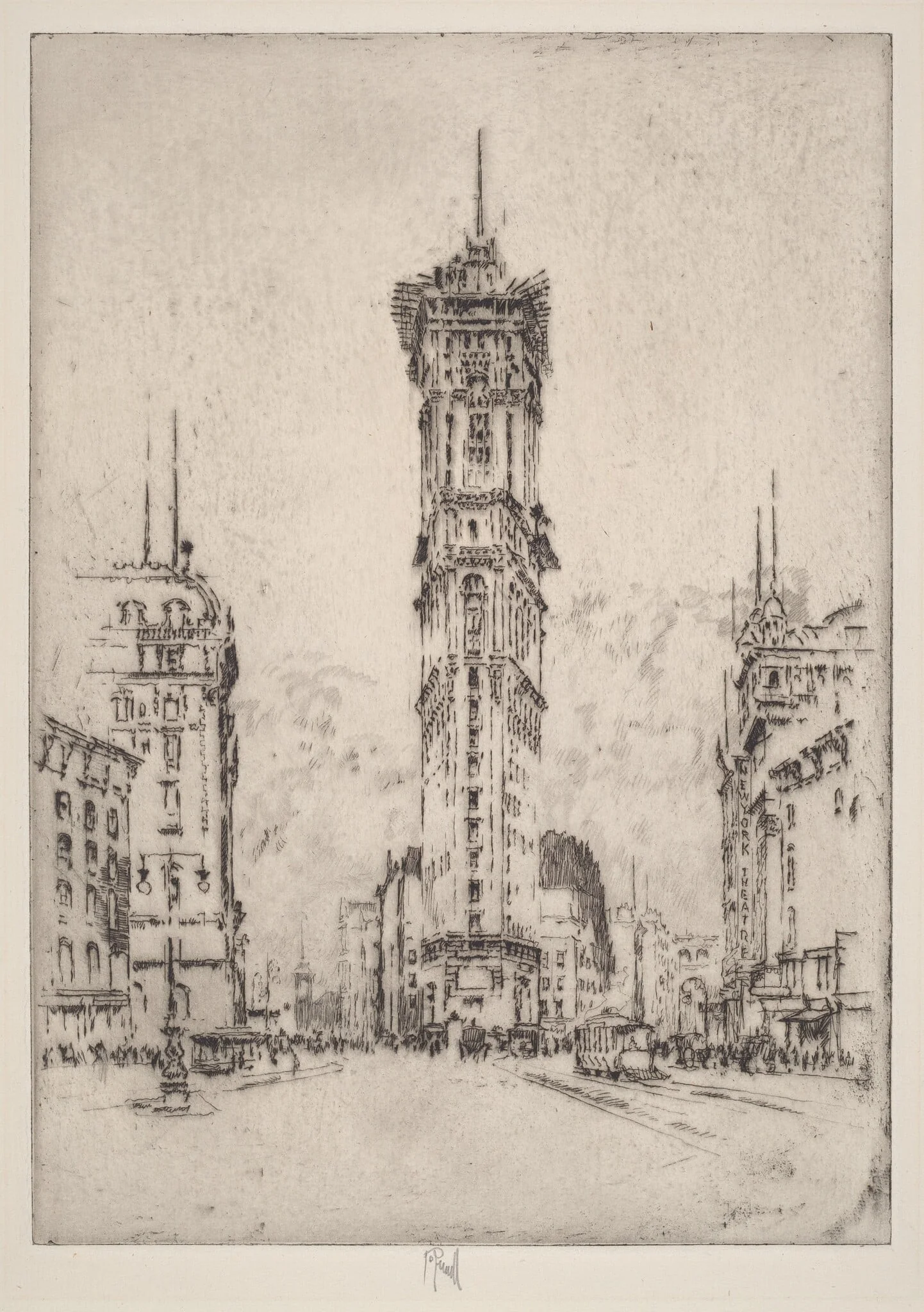The Times Building, detail