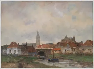 Upper Lock at Steenbergen, by Willem Cornelis Rip, 1804