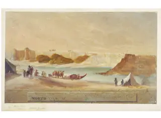 The Fort orf Hyderabad across the Indus River (Sind), by Grindlay, paint, 1808