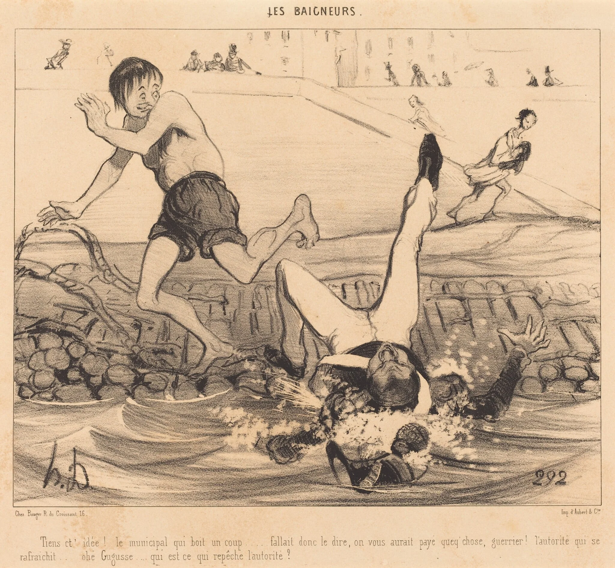 Tiens c't'idée! Le municipal qui boit un coup..., detail