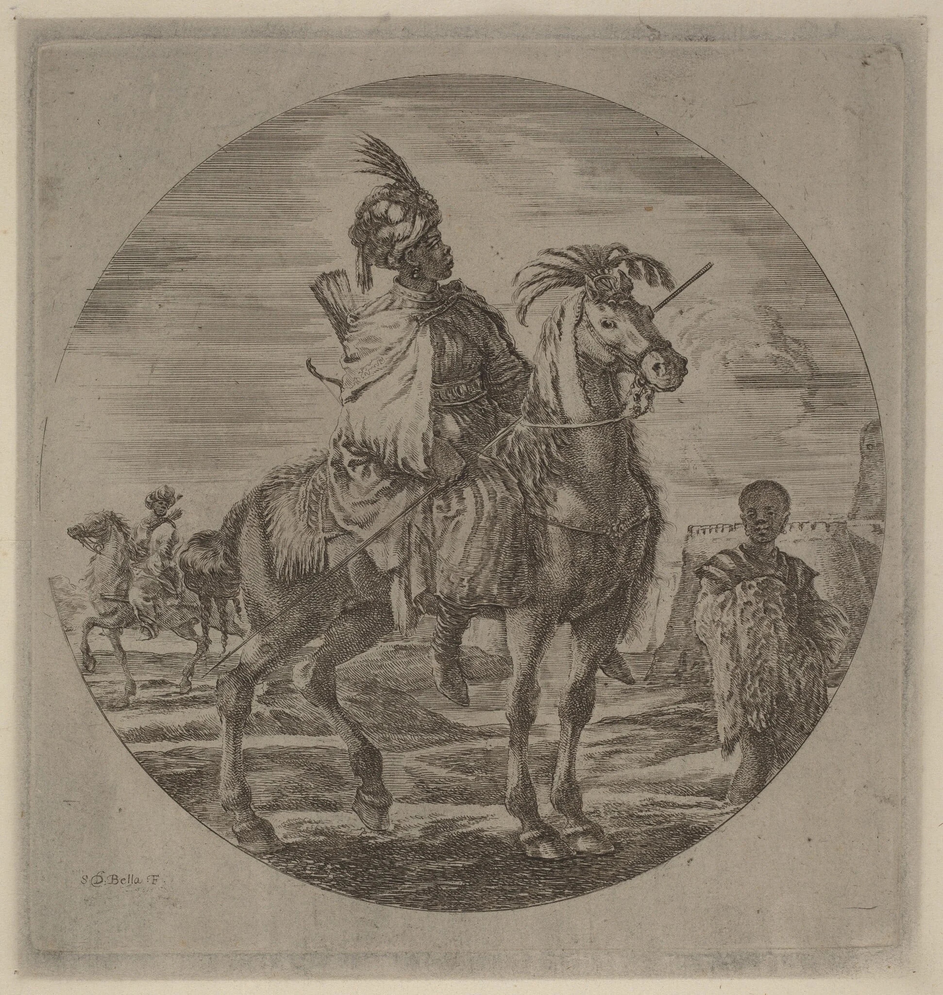 A Black Horseman, detail
