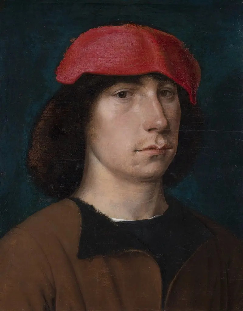 A Young Man in a Red Cap, by Michael Sittow, oil, 1512
