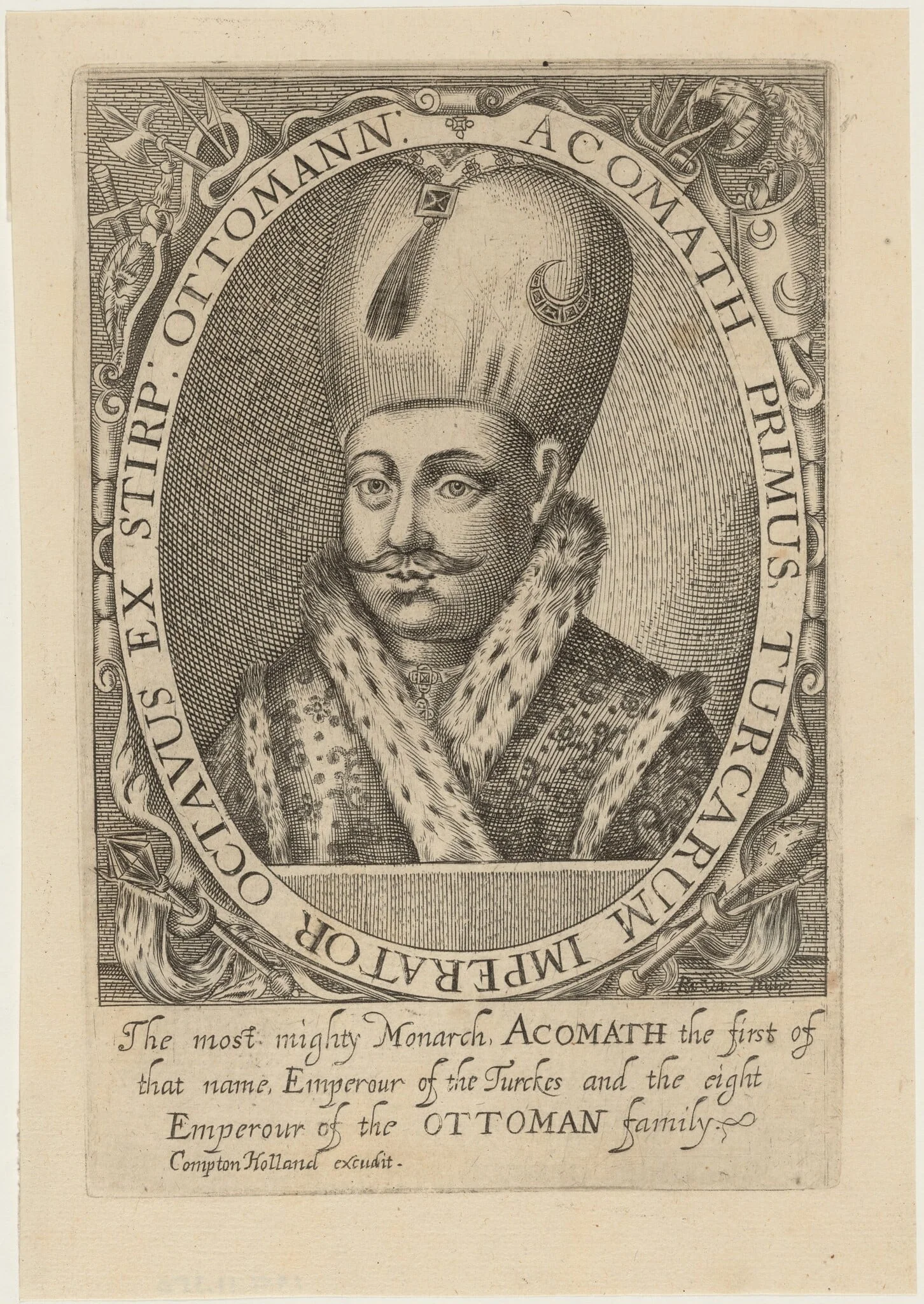 Achmet I, Sultan of Turkey, detail