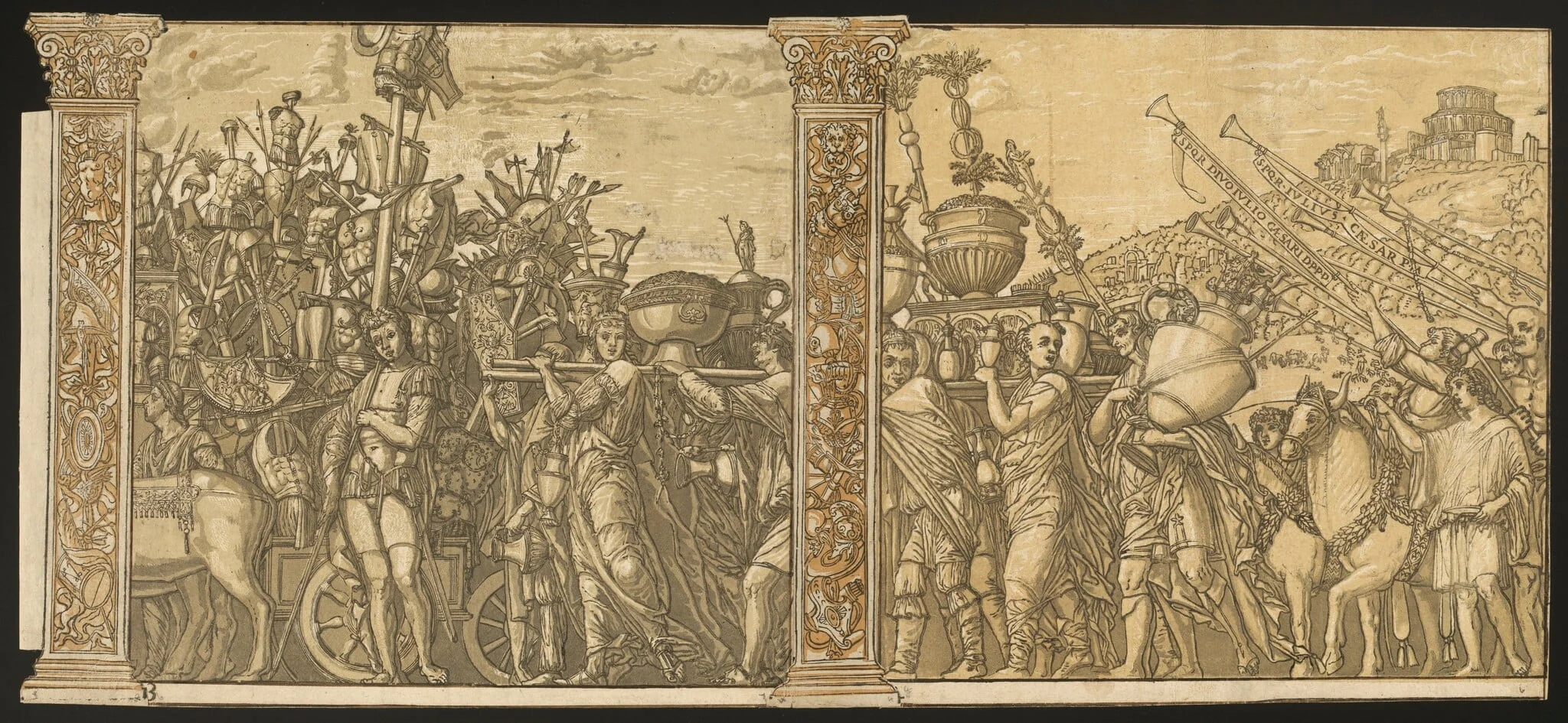The Triumph of Julius Caesar [no.3 and 4 plus 2 columns], detail