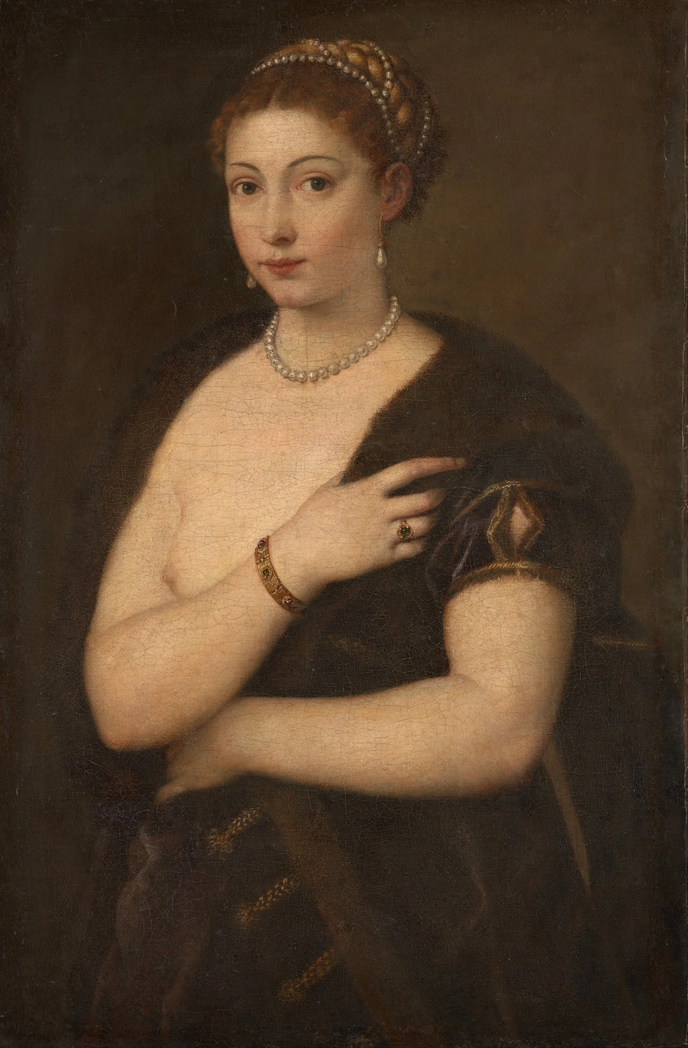 Girl in a Fur, detail