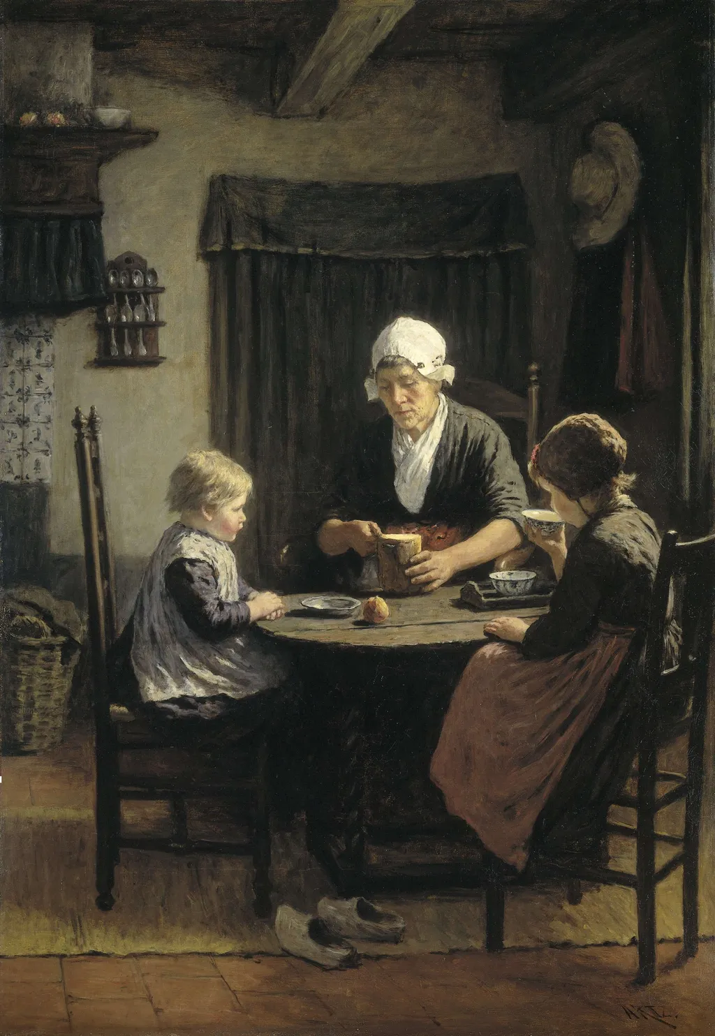 At Grandmother's, by David Adolph Constanz Artz, oil