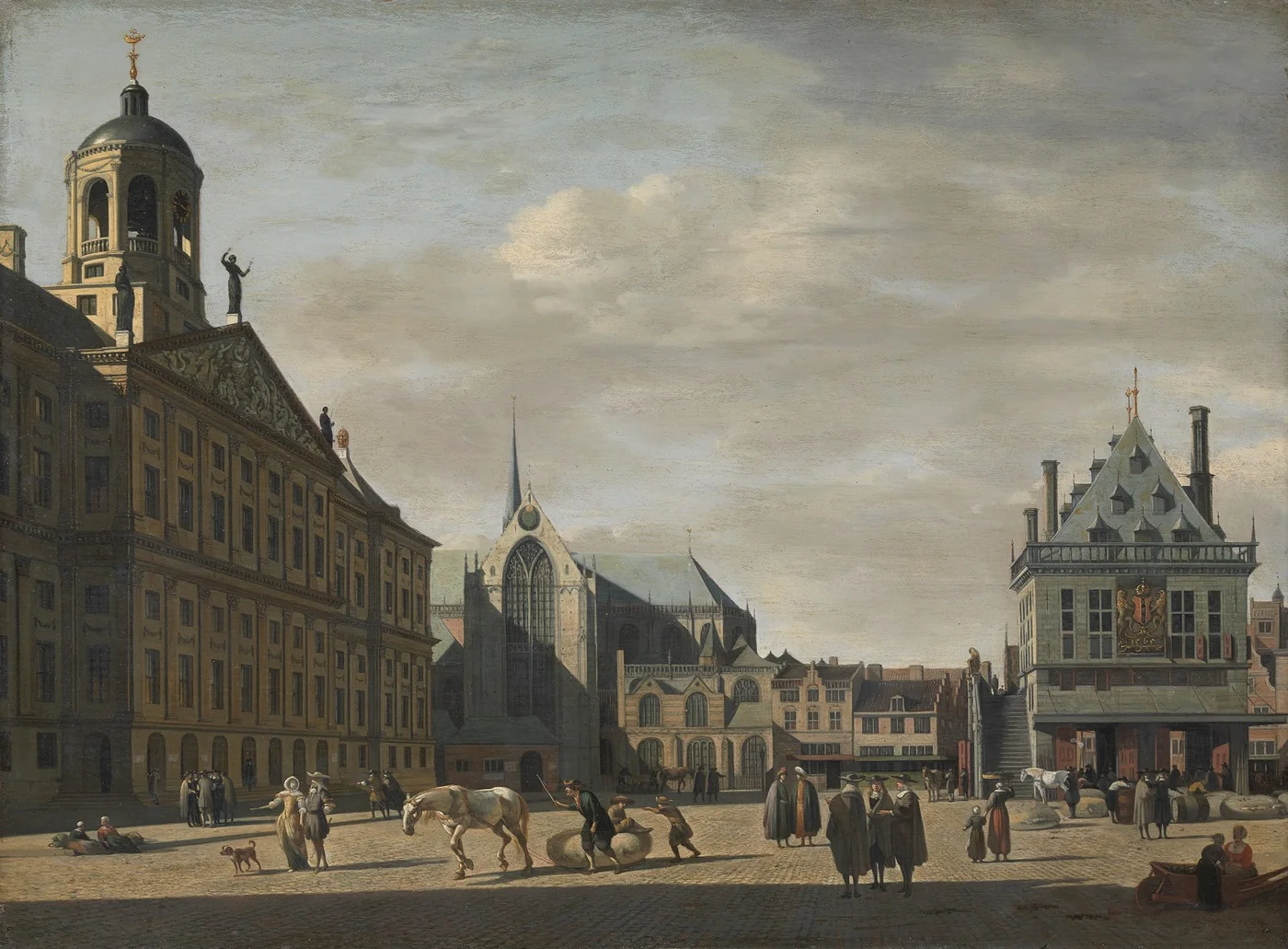 View of Dam Square, with the Old Weigh House, detail