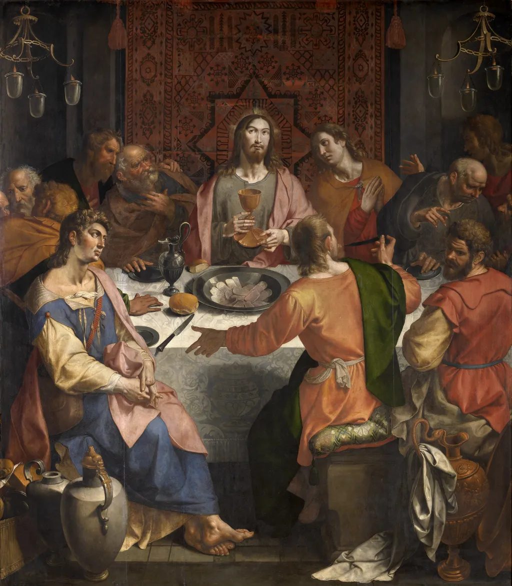 The Last Supper, by Ambrosius Francken I, oil, 1550