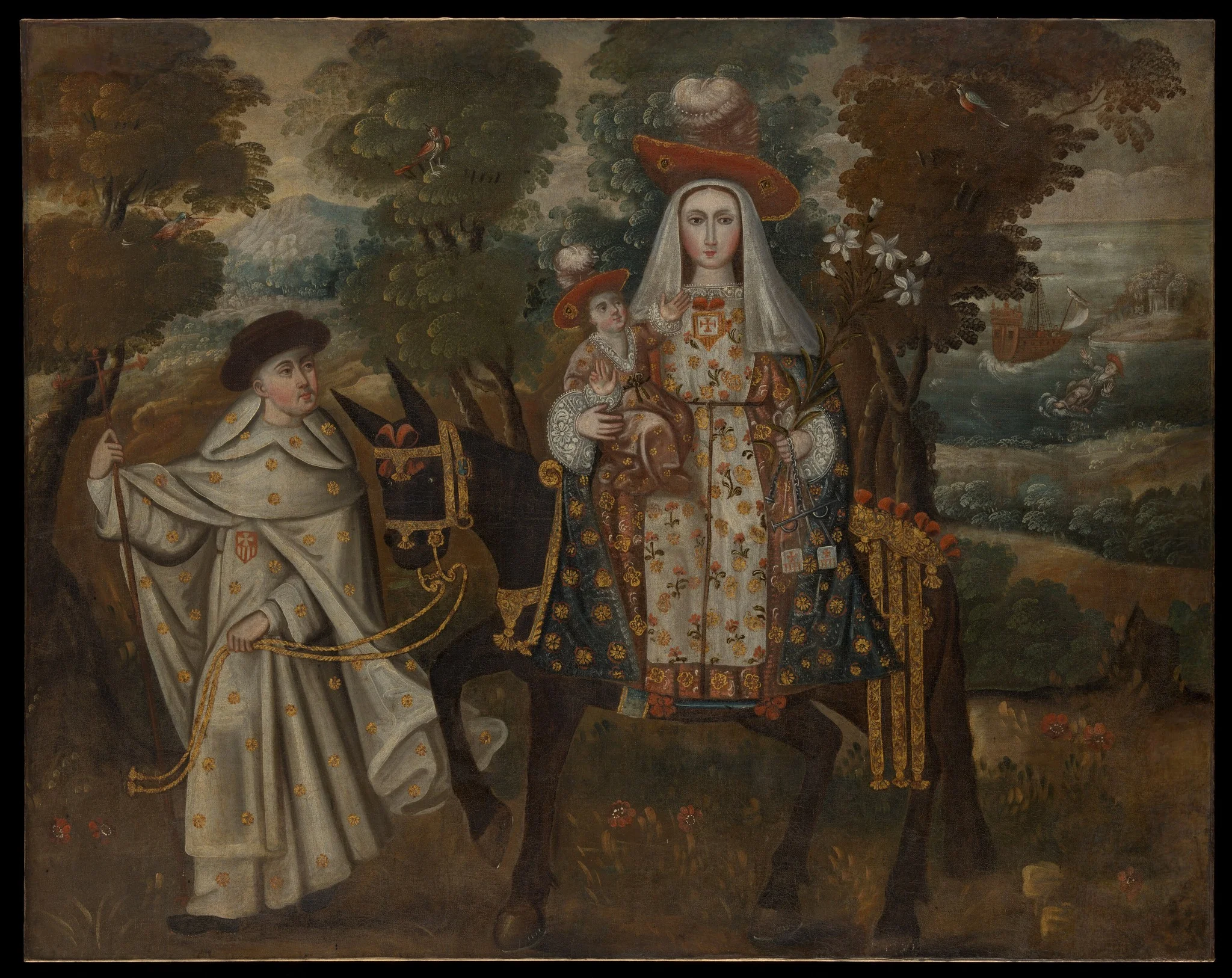 Our Lady of Mercy, called “The Pilgrim of Quito”, detail
