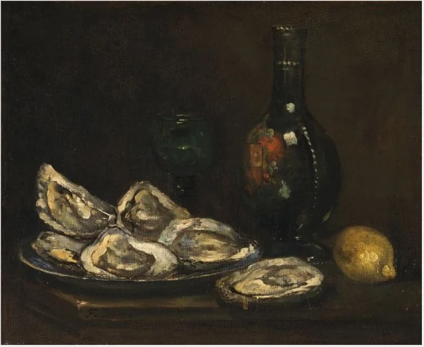 Still Life with Oysters, detail