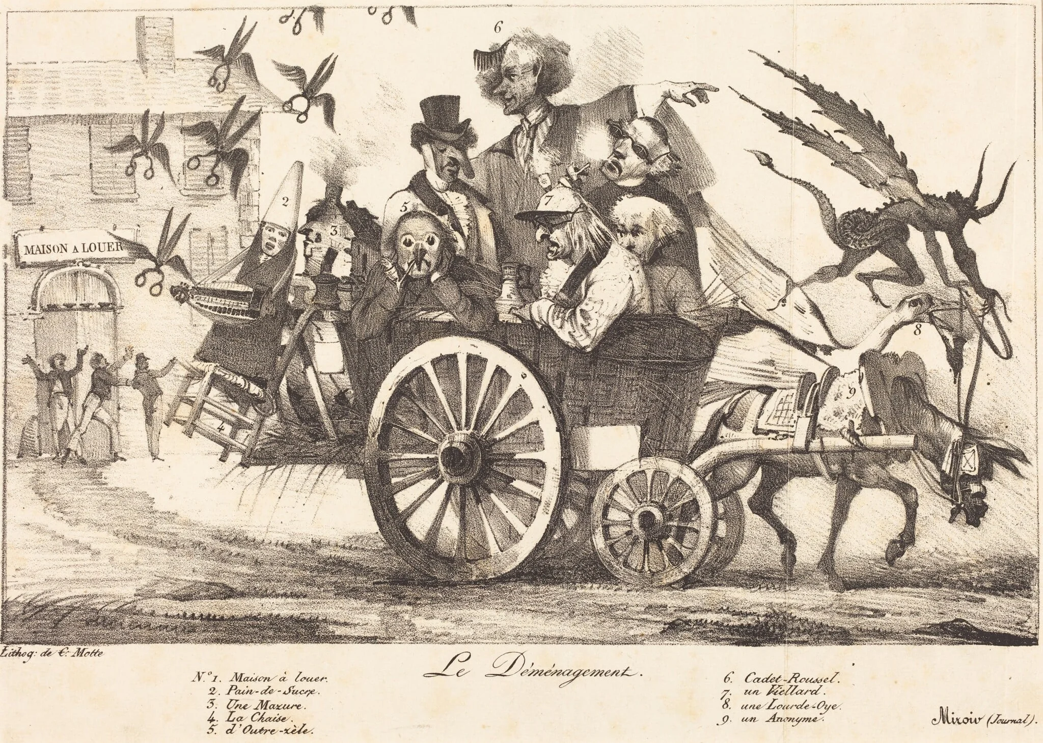 Le Déménagement de la Censure, detail