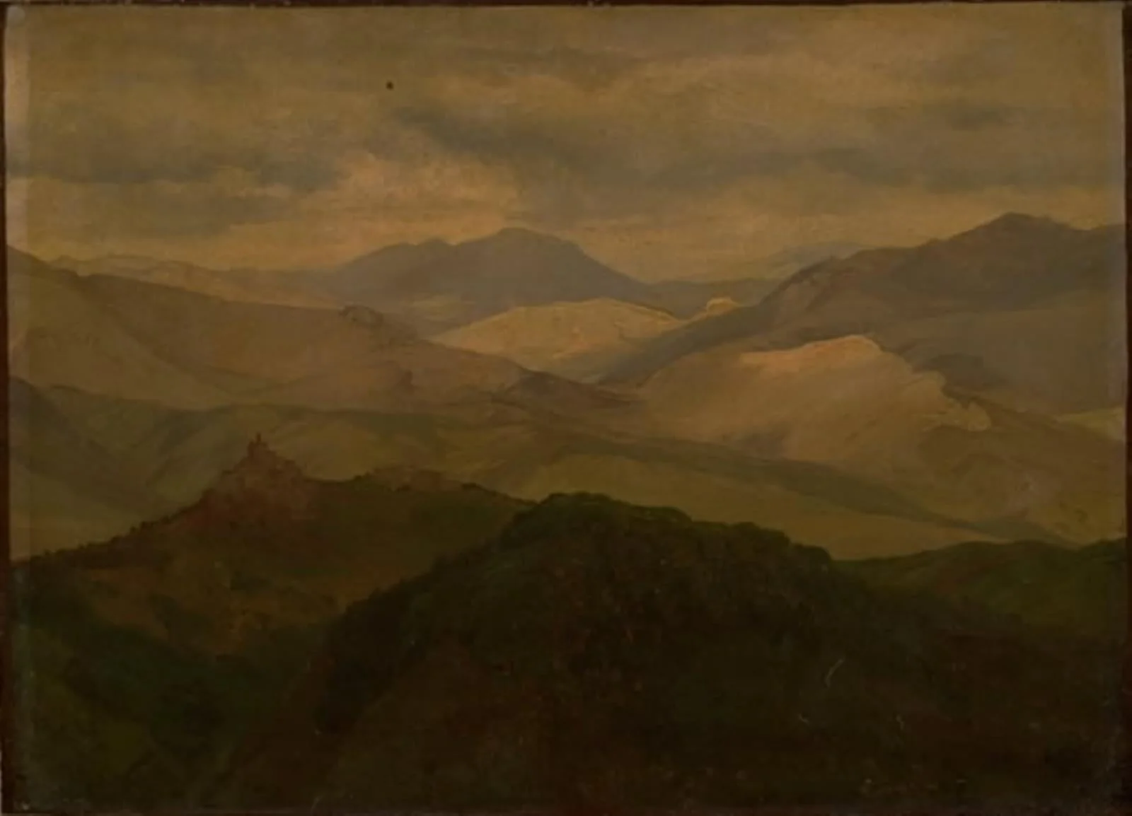 Bjerglandskab ved Civitella, detail