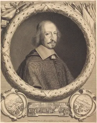 Cardinal Jules Mazarin, by Israël Silvestre, ink, 1656
