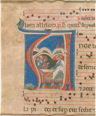 The Three Holy Women at the Tomb, by First Master of the Cortona Antiphonaries, 1262