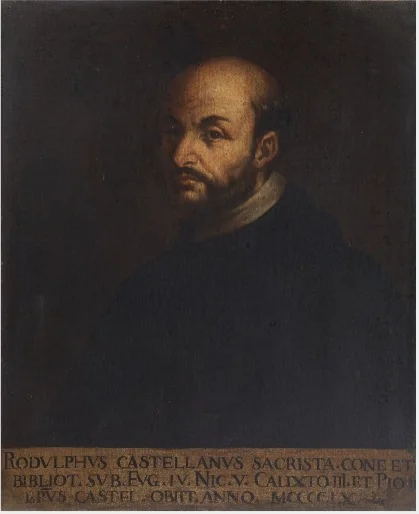 Portrait of Rodolpho Castellano (d.1460), Papal Librarian and Confessor, detail