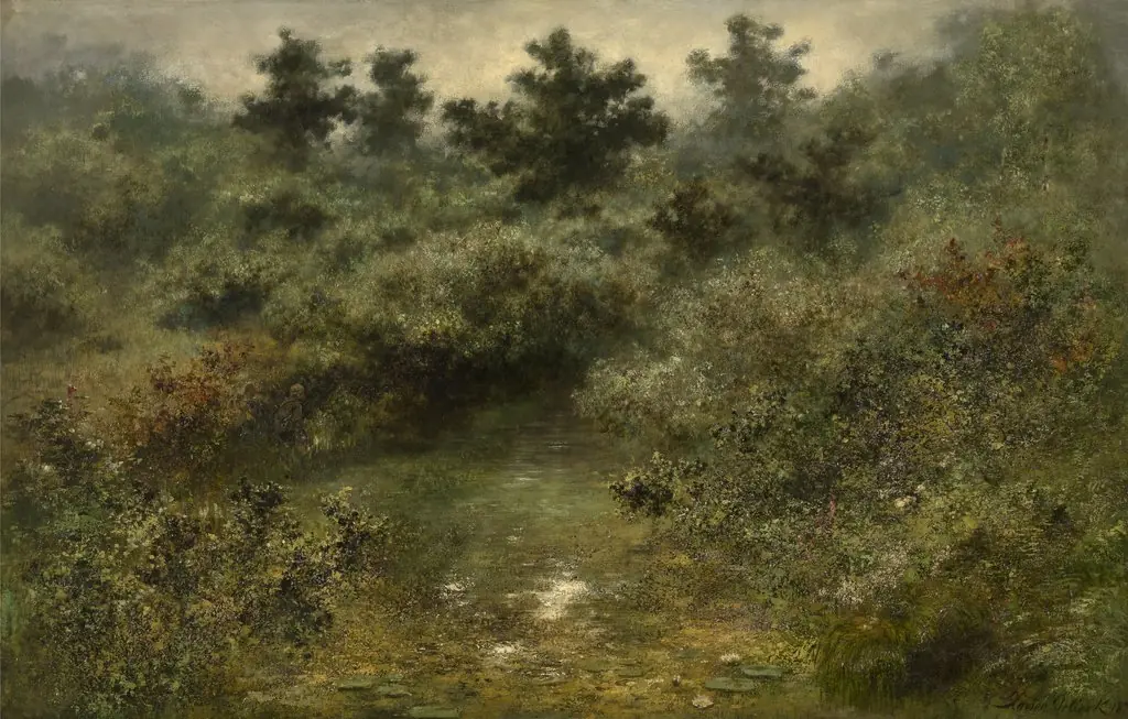 By the Brook, by Xavier de Cock, oil, 1872