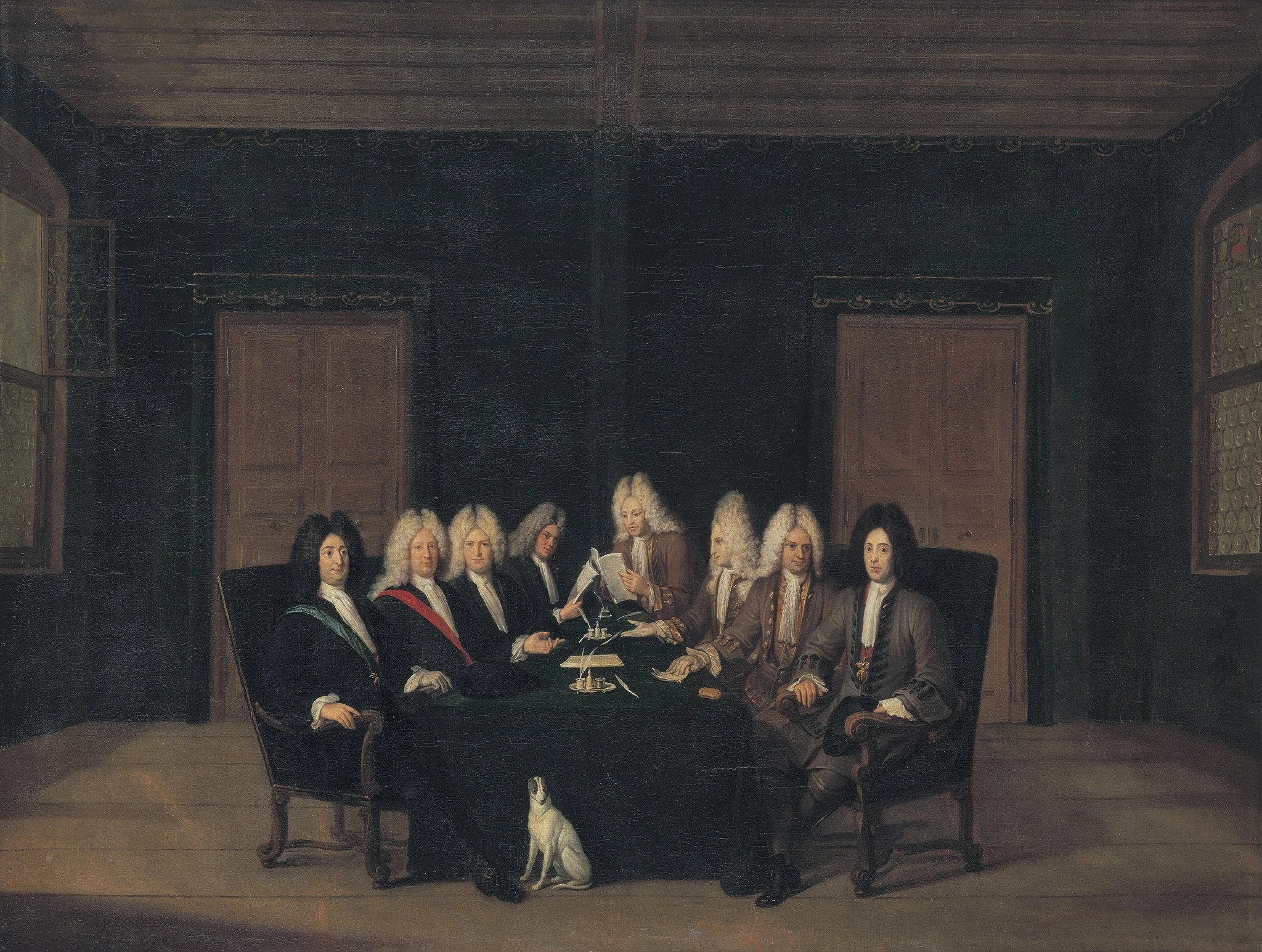 The emissaries of the peace congress of Baden on september 7th, 1714, detail