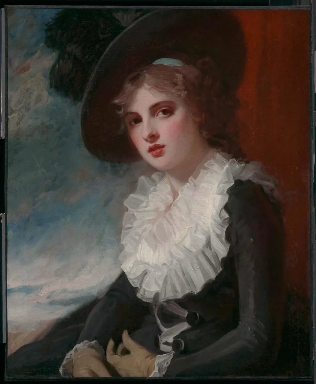 Portrait of Emma Hart, later Lady Hamilton, by George Romney, oil, 1792