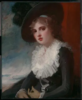 Portrait of Emma Hart, later Lady Hamilton, by George Romney, oil, 1792