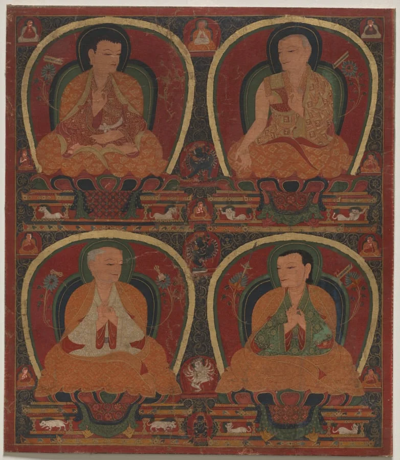 Four seated Masters, detail